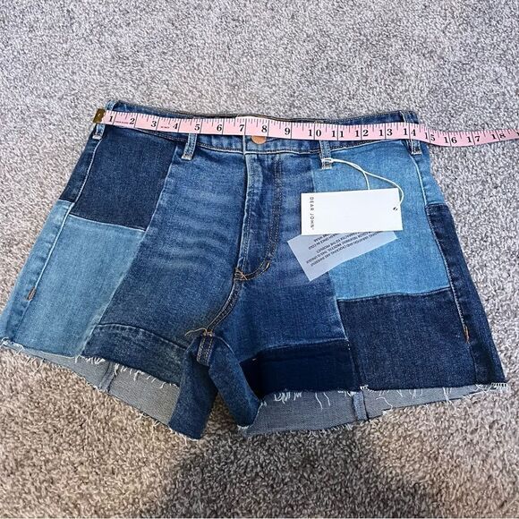 DEAR JOHN Iggy Super High Rise Ocean Drive Shorts patchwork - Picture 10 of 12